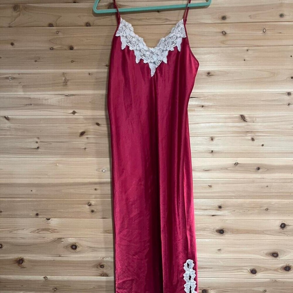 Red Lace Slip Dress With A 68 A